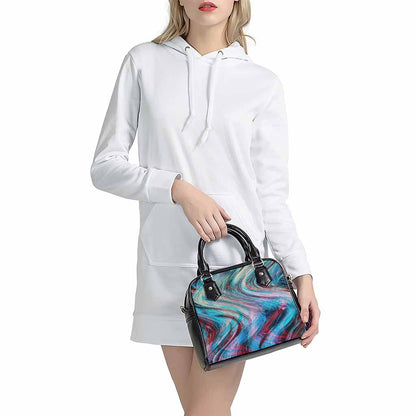 Smoke Psychedelic Trippy Print Shoulder Handbag