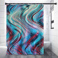 Smoke Psychedelic Trippy Print Shower Curtain