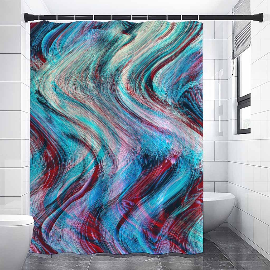 Smoke Psychedelic Trippy Print Shower Curtain