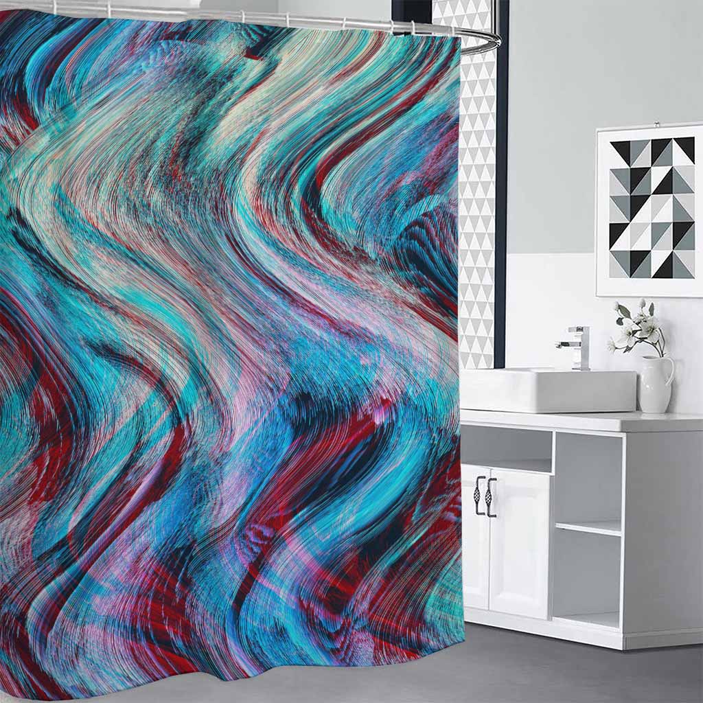 Smoke Psychedelic Trippy Print Shower Curtain