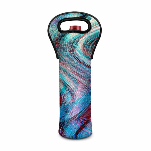Smoke Psychedelic Trippy Print Single Neoprene Wine Tote