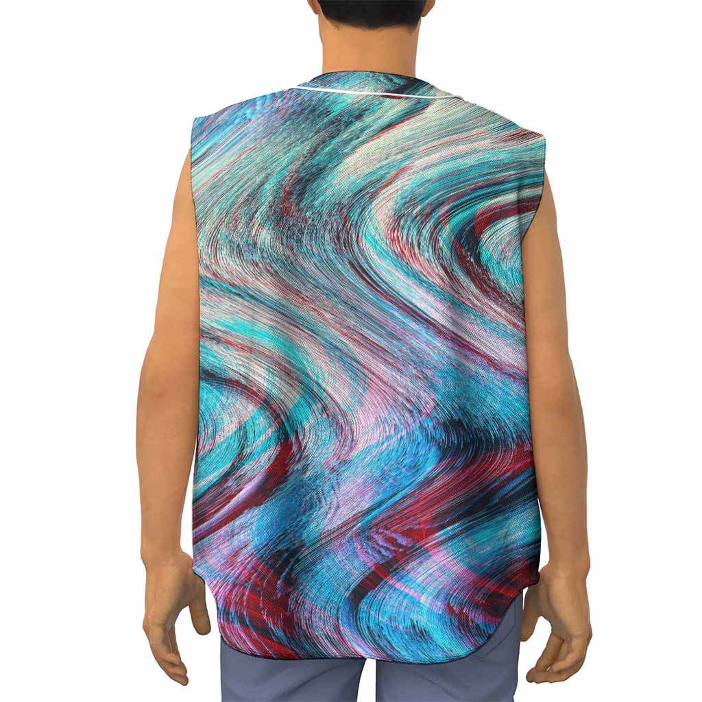 Smoke Psychedelic Trippy Print Sleeveless Baseball Jersey