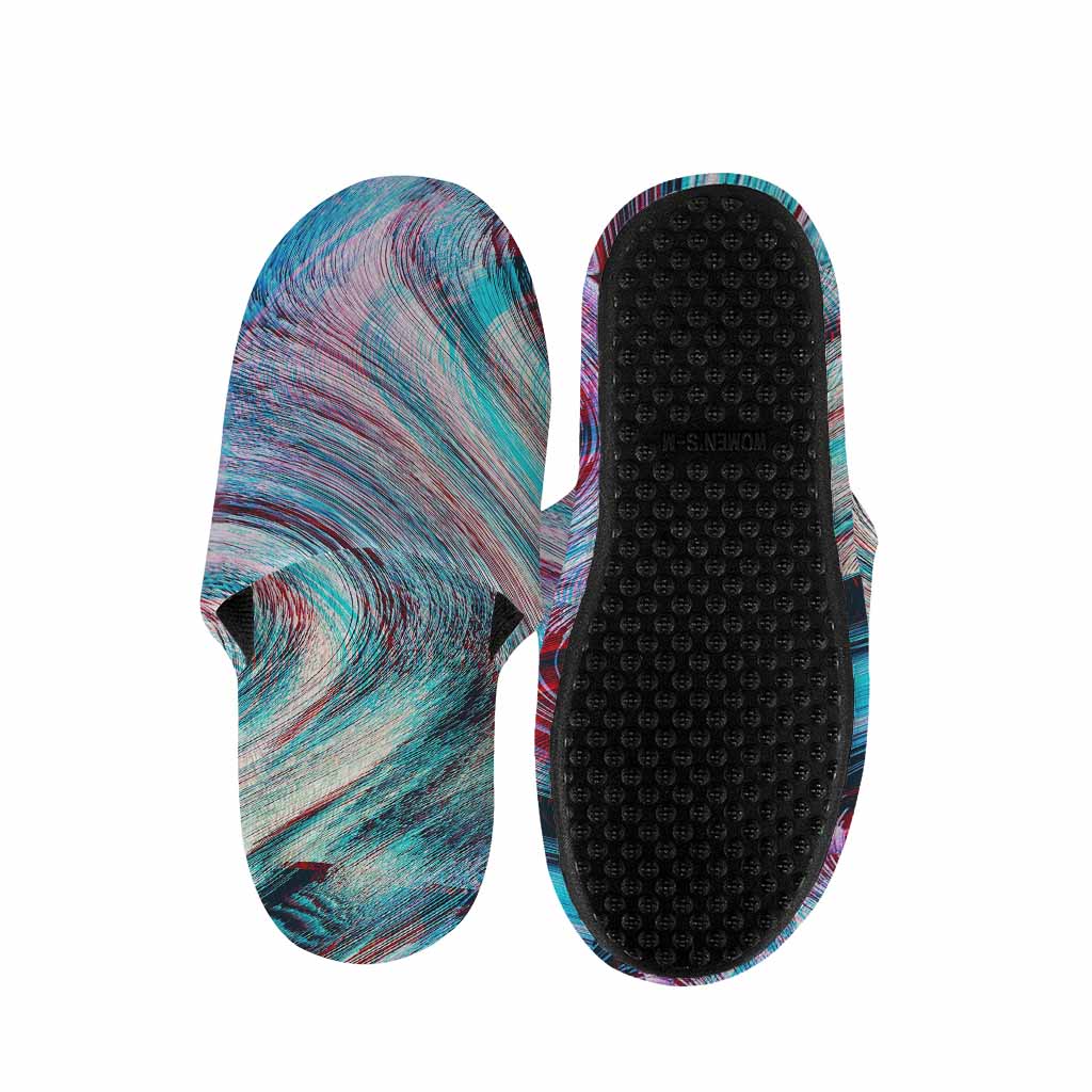 Smoke Psychedelic Trippy Print Slippers