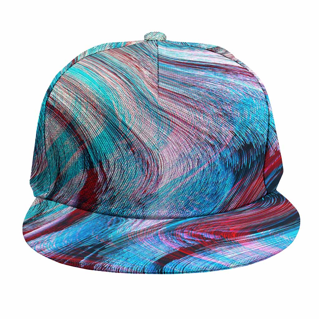 Smoke Psychedelic Trippy Print Snapback Cap