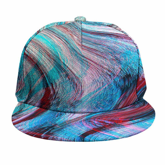 Smoke Psychedelic Trippy Print Snapback Cap