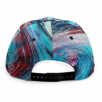 Smoke Psychedelic Trippy Print Snapback Cap