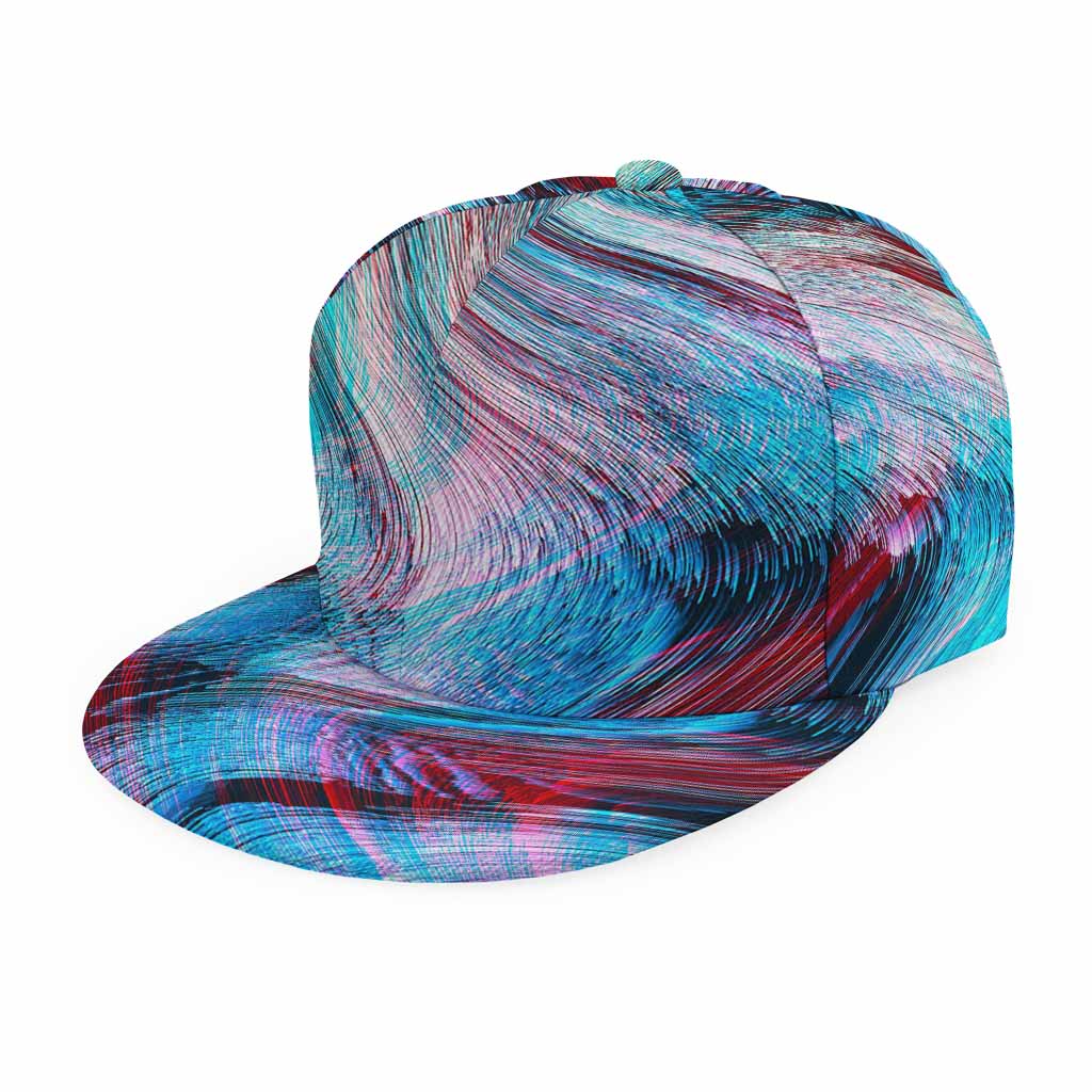 Smoke Psychedelic Trippy Print Snapback Cap