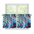 Smoke Psychedelic Trippy Print Tier Curtains