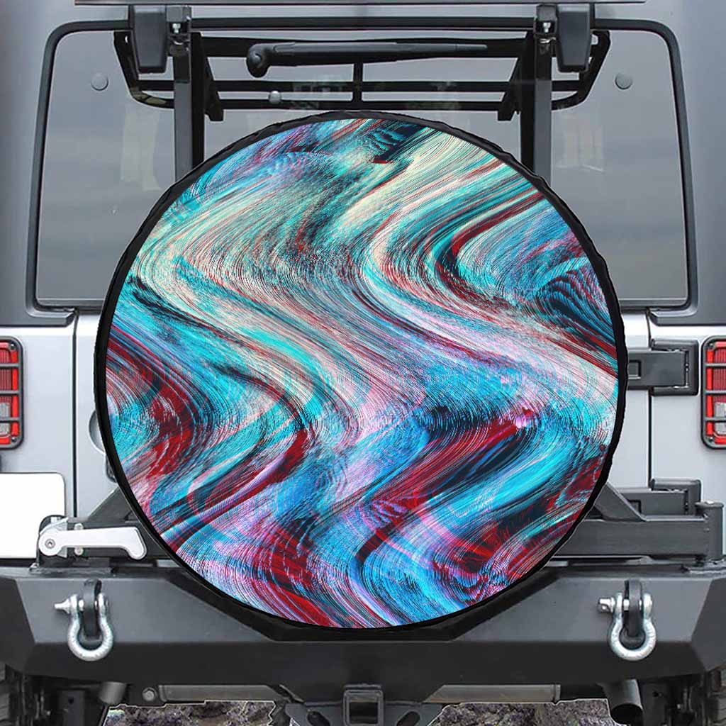 Smoke Psychedelic Trippy Print Tire Cover