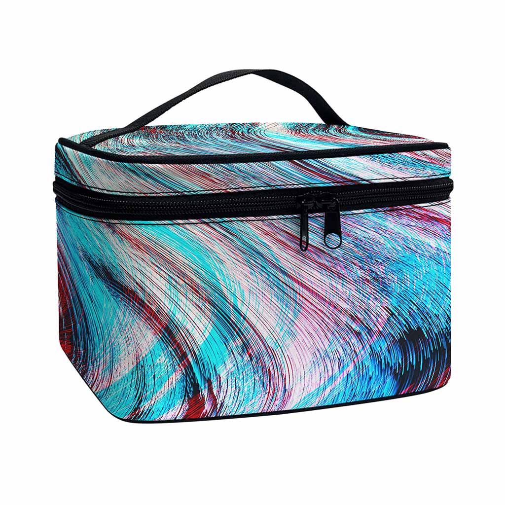 Smoke Psychedelic Trippy Print Travel Makeup Bag