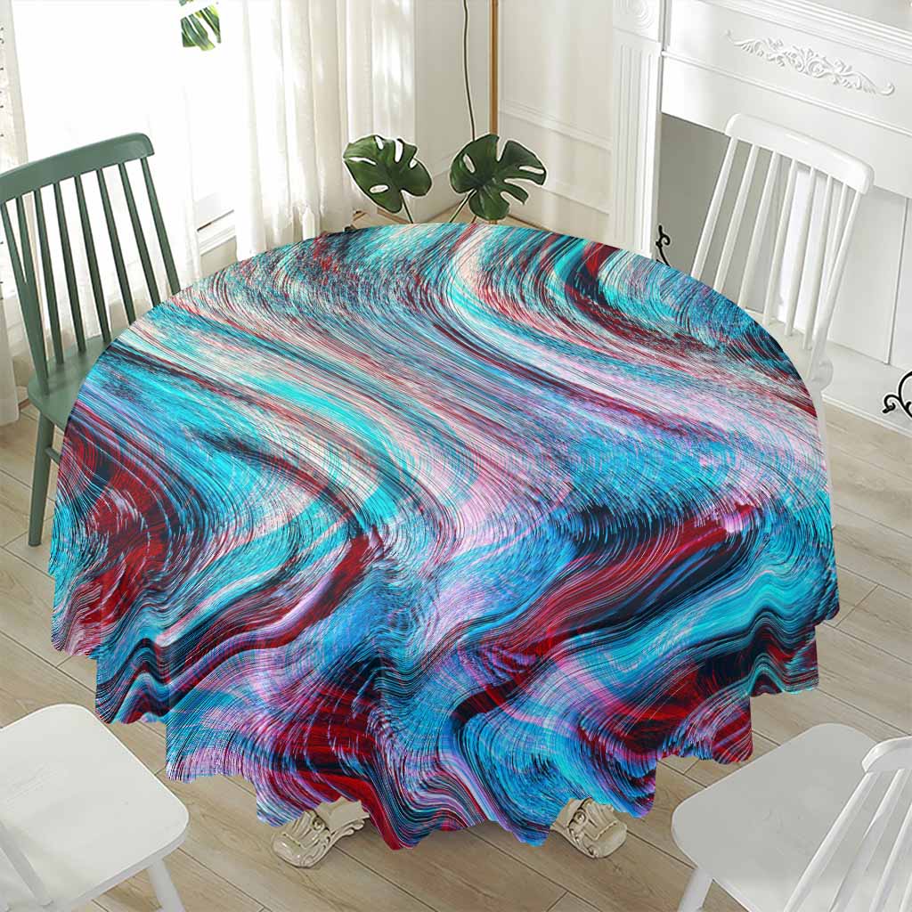 Smoke Psychedelic Trippy Print Waterproof Round Tablecloth