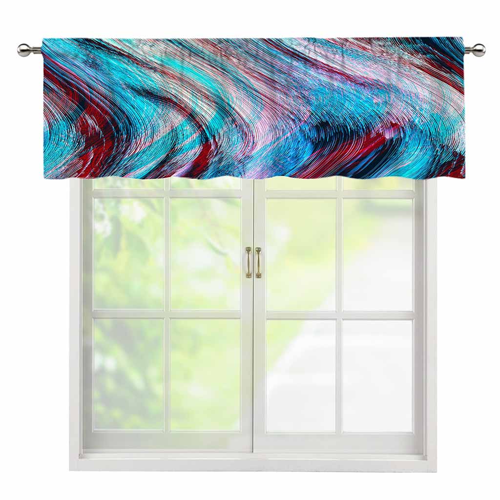 Smoke Psychedelic Trippy Print Window Valance