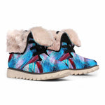 Smoke Psychedelic Trippy Print Winter Boots