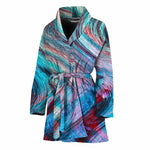 Smoke Psychedelic Trippy Print Women's Bathrobe