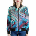 Smoke Psychedelic Trippy Print Women's Bomber Jacket