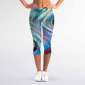 Smoke Psychedelic Trippy Print Women's Capri Leggings