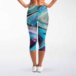 Smoke Psychedelic Trippy Print Women's Capri Leggings