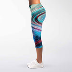 Smoke Psychedelic Trippy Print Women's Capri Leggings