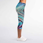 Smoke Psychedelic Trippy Print Women's Capri Leggings