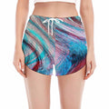 Smoke Psychedelic Trippy Print Women's Split Running Shorts
