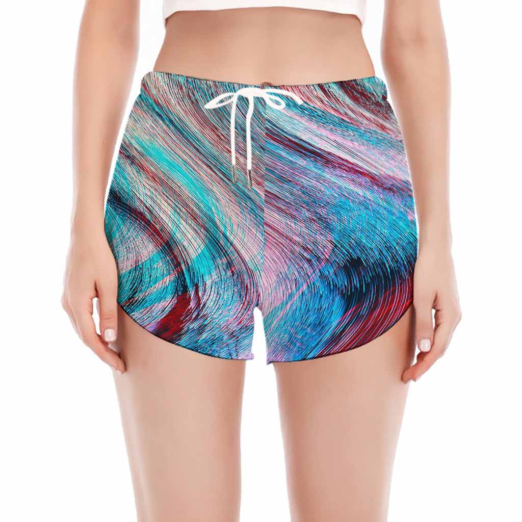 Smoke Psychedelic Trippy Print Women's Split Running Shorts