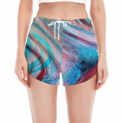 Smoke Psychedelic Trippy Print Women's Split Running Shorts