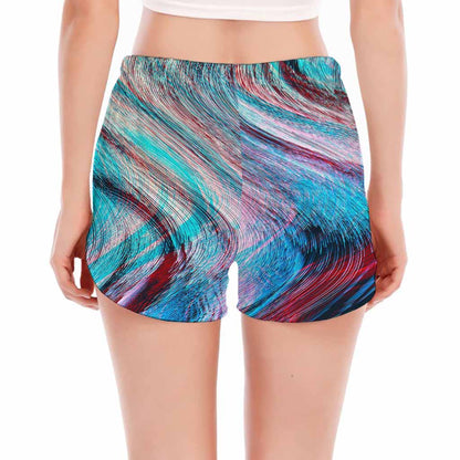 Smoke Psychedelic Trippy Print Women's Split Running Shorts