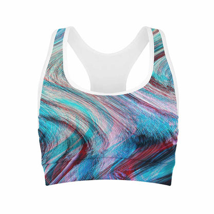 Smoke Psychedelic Trippy Print Women's Sports Bra