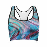 Smoke Psychedelic Trippy Print Women's Sports Bra