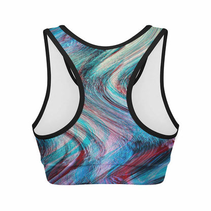 Smoke Psychedelic Trippy Print Women's Sports Bra