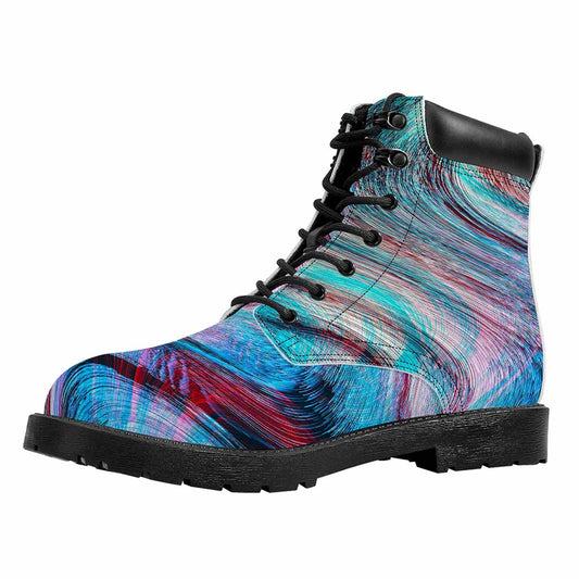 Smoke Psychedelic Trippy Print Work Boots