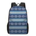 Snow Flower Knitted Pattern Print 17 Inch Backpack