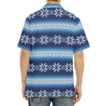 Snow Flower Knitted Pattern Print Aloha Shirt