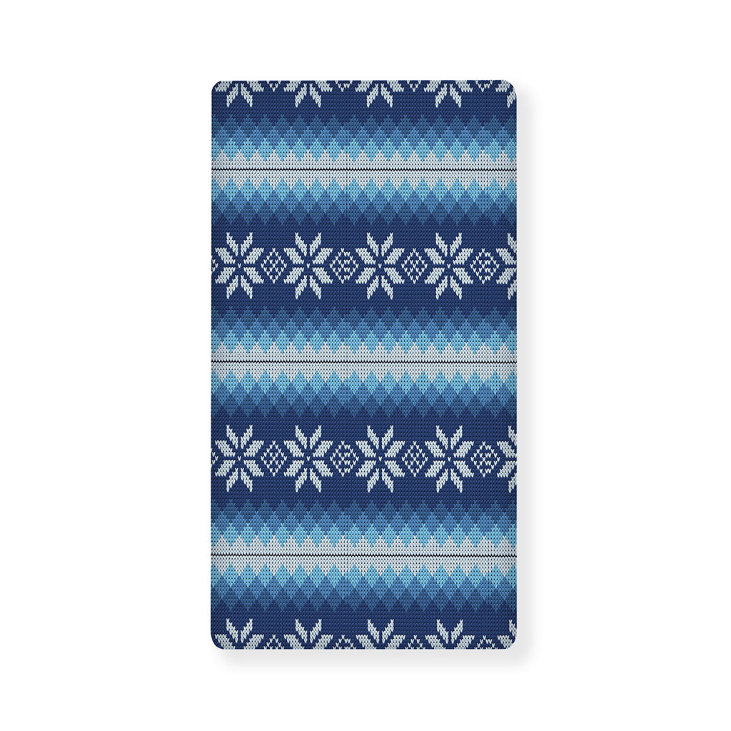 Snow Flower Knitted Pattern Print Baby Crib Sheet