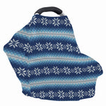 Snow Flower Knitted Pattern Print Baby Seat Cover