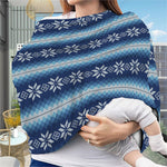 Snow Flower Knitted Pattern Print Baby Seat Cover