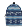 Snow Flower Knitted Pattern Print School Backpack