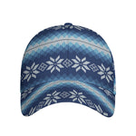 Snow Flower Knitted Pattern Print Baseball Cap