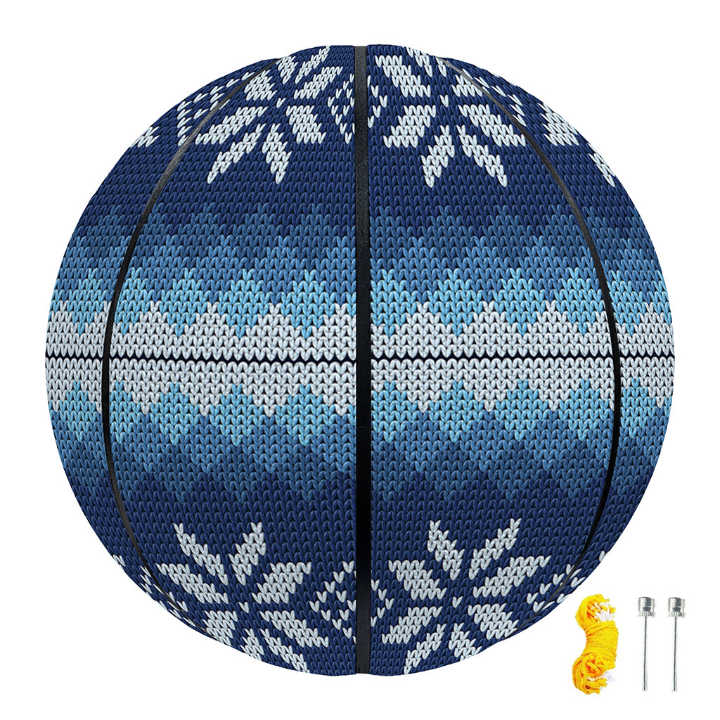 Snow Flower Knitted Pattern Print Basketball