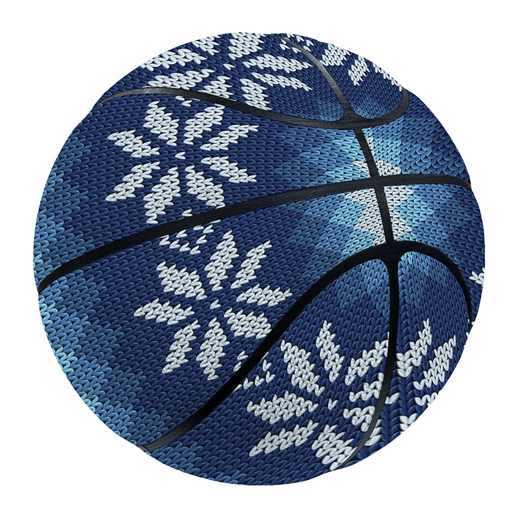 Snow Flower Knitted Pattern Print Basketball