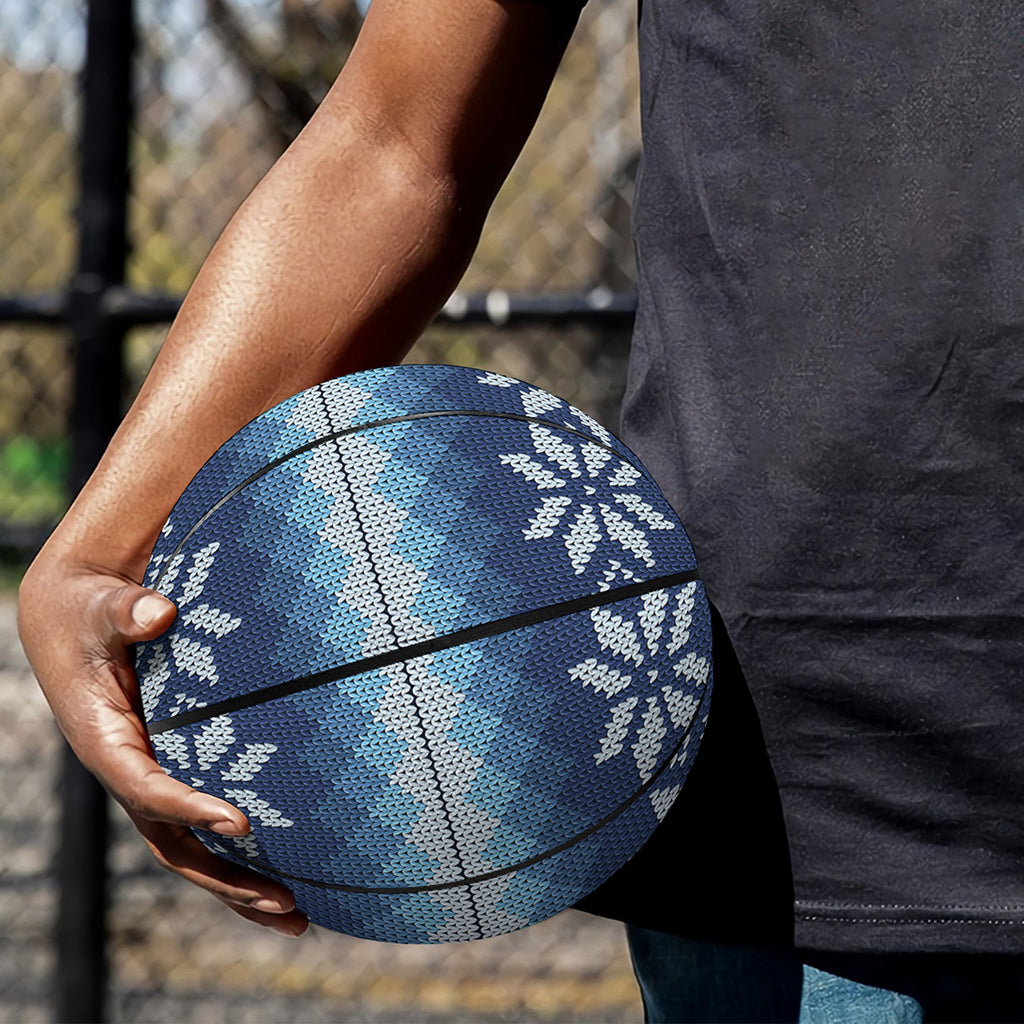 Snow Flower Knitted Pattern Print Basketball