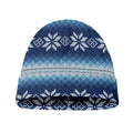 Snow Flower Knitted Pattern Print Beanie