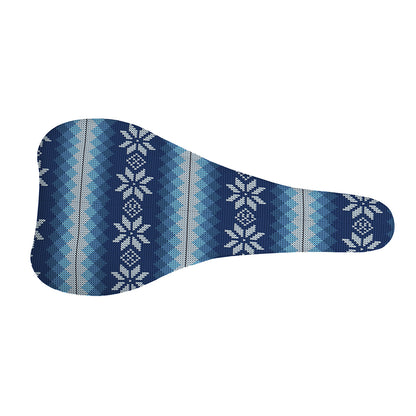 Snow Flower Knitted Pattern Print Bicycle Seat Cover