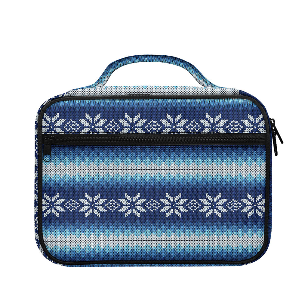 Snow Flower Knitted Pattern Print Briefcase Bible Bag