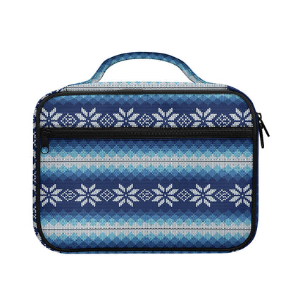Snow Flower Knitted Pattern Print Briefcase Bible Bag