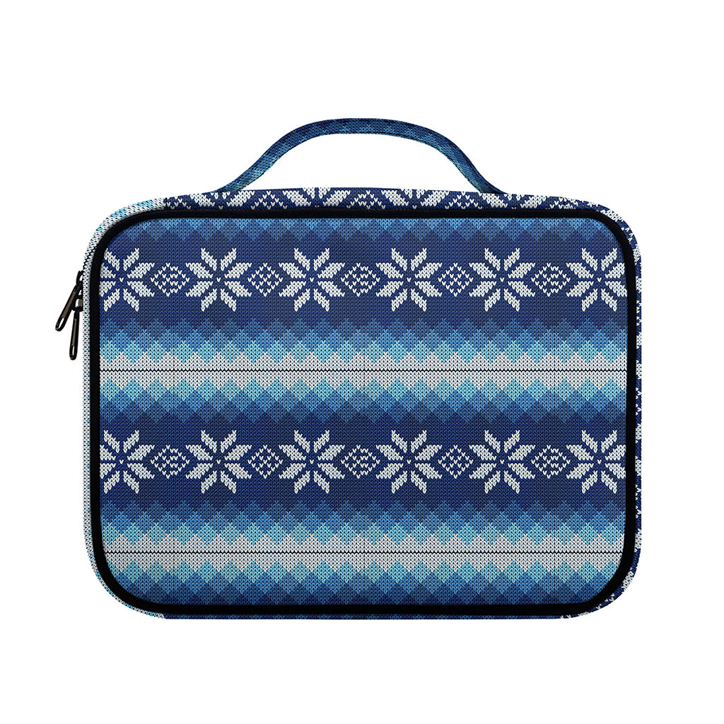 Snow Flower Knitted Pattern Print Briefcase Bible Bag