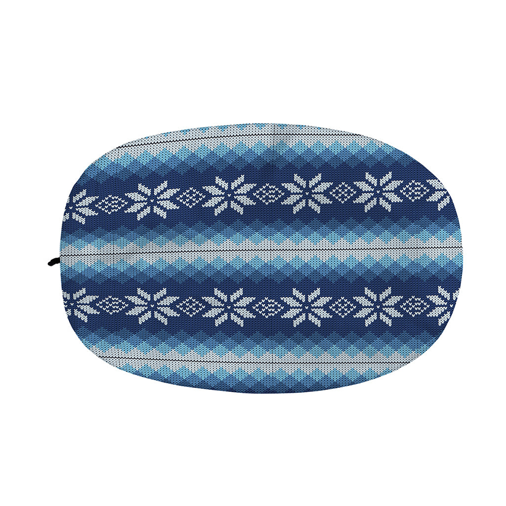 Snow Flower Knitted Pattern Print Car Side Mirror Covers