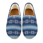 Snow Flower Knitted Pattern Print Casual Shoes