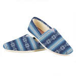 Snow Flower Knitted Pattern Print Casual Shoes