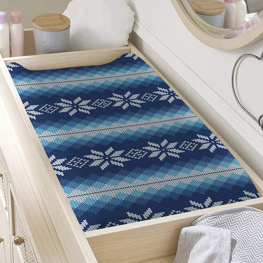 Snow Flower Knitted Pattern Print Changing Pad Cover